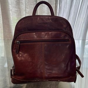 Jack Georges Voyager Small Backpack #7835 Brown Buffalo Leather